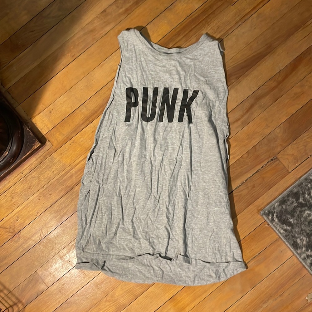 Gray Punk muscle tank
